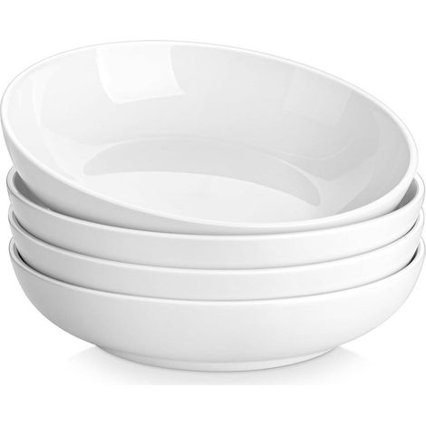 4er Set tiefe Pastateller 22,5cm, cremeweiß, Porzellan, 1250ml (1/5)