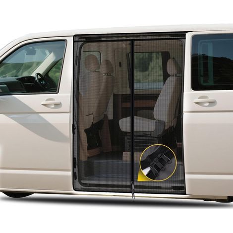 Moskitonetz für VW T5/T6 Schiebetür mit Magnetverschluss und Reißverschluss (1/5)