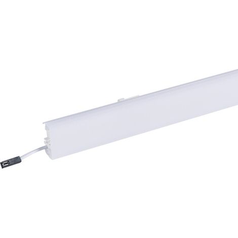 Couvercle PVC translucide pour goulotte d'installation Logix 45 longueur 0,5m avec LED system blanc blanc Artic (27120)