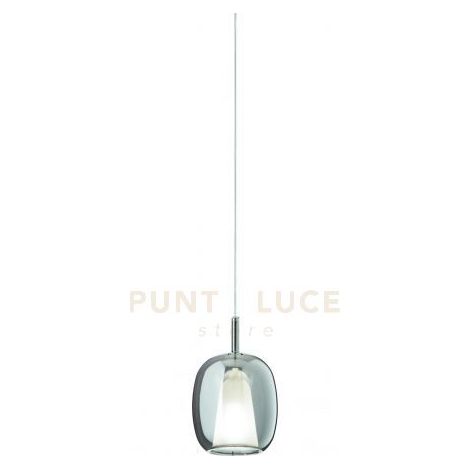 VETRO THELMA 3 FUME' D.19CM H.31CM 1 LUCE ATTACCO E27 BASE D'ATTACCO ACQUISTABILE SEPARATAMENTE