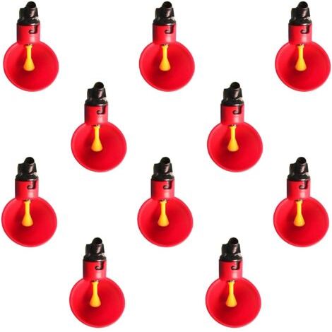 10 pièces volaille eau potable tasses automatique en plastique poulet Cage bols d'eau caille Piegon abreuvoirs pour bétail poulet
