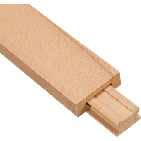 2Pcs Glissières de Tiroir en Bois, Guide Central en Bois Classique, Kit de Remplacement des Rails Inférieurs de Glissières de Tiroir en Bois, 12" (30 CM) (1/5)