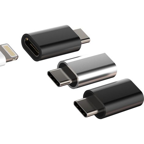 Adaptateur De Charge USB C(3 Pack) Lightning Femelle A Type C Mâle Pour Accessoires Type C Jack Câble Adaptateur Adaptateurs iPad Câble Compatible Pour L-to-tp (1/5)