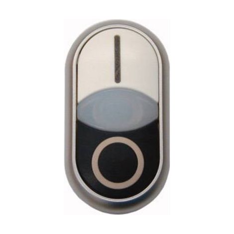EATON 284832 DOUBLE BOUTON, DÉTECTEUR DE LUMIÈRE, PLAT I, BLANC, PROXIMITÉ HAUT NOIR 0 (1/2)