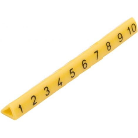 Marqueur de câble OZ-1/1-10 jaune E04ZP-01020201100 (100 pièces)