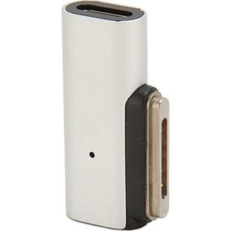 Adattatore USB-C magnetico a forma di T, compatibile con la ricarica rapida PD, interfaccia magnetica, adatto ai moderni dispositivi USB-C, corpo in lega di alluminio e dotato di funzionalità di ricar