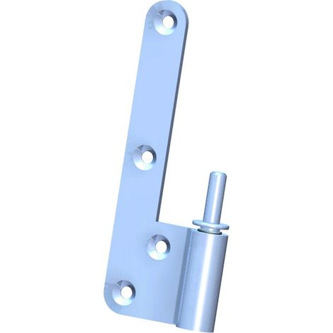 Lame mâle en L de paumelle universelle 6050 pour huisserie bois droite - MONIN