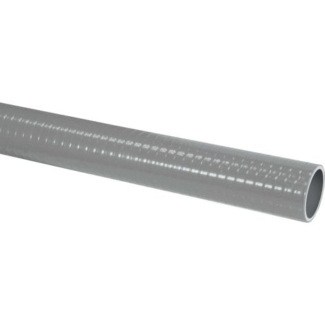First Plast – Tube d'évacuation PVC souple Ø40 mm – Longueur 1 mètre – Flexibilité pour installations complexes – Couleur gris RAL 7037