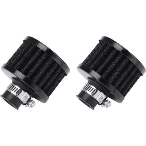 Filtre à Air Froid Reniflard Carter Turbo Ventilateur 12mm mini Noir pour Voiture Moto