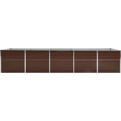 Maison Exclusive - Arriate de acero galvanizado marrón 400x80x45 (1/5)