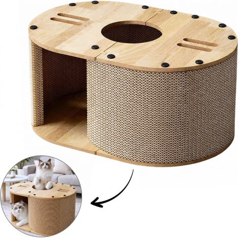 Tiragraffi in cartone per gatti, letto, letto 57x395x25cm, giocattolo per animali (1/5)