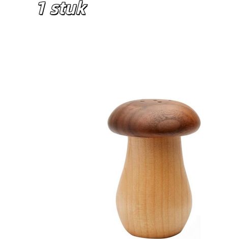 1 pièce - Porte-cure-dents - Forme de champignon mignonne - Design vintage en bois - Convient pour la cuisine, la maison, les restaurants, les anniversaires, Thanksgiving, Noël et autres occasions - M (1/5)