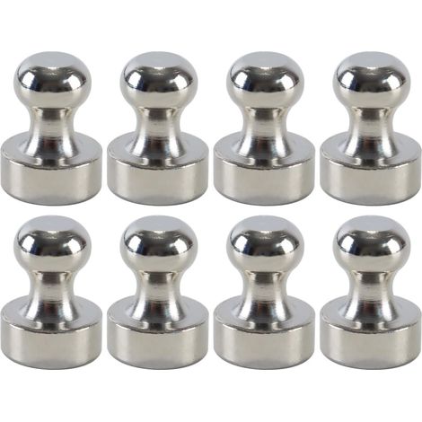 Lot de 8 aimants pour réfrigérateur, punaises magnétiques en néodyme puissantes de 12 x 16 mm pour réfrigérateur, Tableau Blanc, Bureau, Crochets pour Loisirs créatifs, Photos, Cartes (1/5)