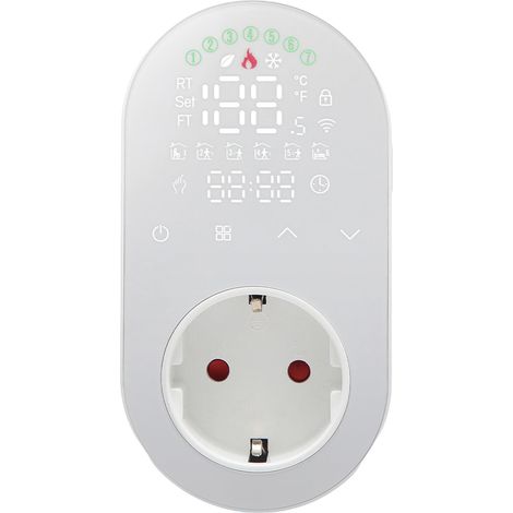 Prise de Thermostat LED intelligente WiFi 16A, prise de température constante pour élevage et incubation, synchronisation d'économie d'énergie (1/5)