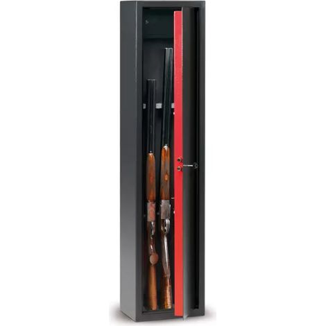TECHNOSAFE - Armoire 5 fusils à clé à double panneton, 2 pênes, 70 L, 138x31,5x22 (1/4)