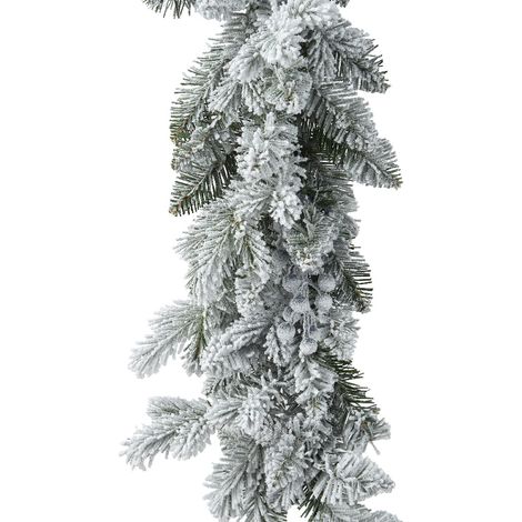 Weihnachtsdeko Aspengirlande Grün beschneidt Ø 25 cm Länge 2,7 m - Kunstpflanzen
