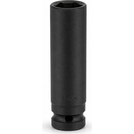 Douille longue hexagonale 17 mm pour clé à choc noire (1/5)