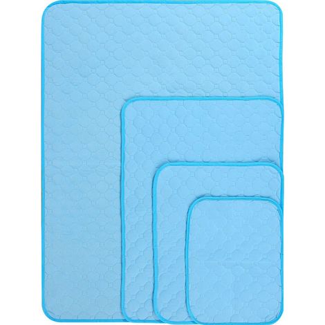 Tapis rafraîchissant pour chien et chat en soie glacée, lavable, respirant et antidérapant, couverture de refroidissement universelle pour animaux, idéal printemps-été, taille M à x (1/5)