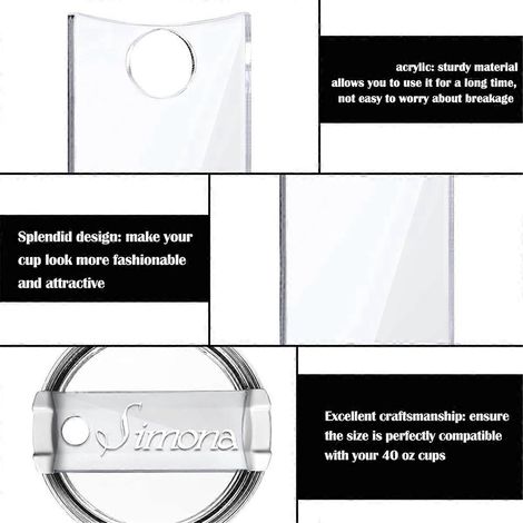 50 Stück Namensschilder aus Acryl für Becher, personalisierbar, leer (1/5)