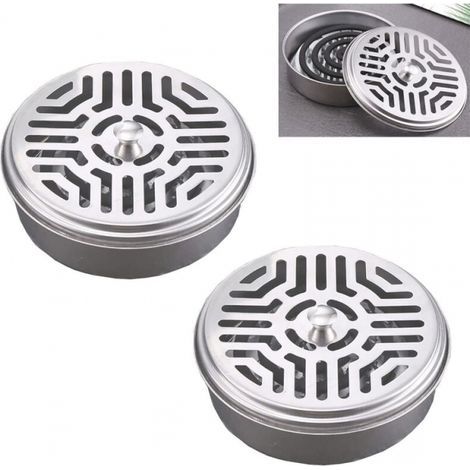 2 Pièces Supports en Spirale de Moustiques en Acier Inoxydable, pour Bobines de Moustiques, Support Spirale Anti Moustique Bobine, pour Maison, Jardin, Camping, Pêche, Voyage, Extérieur (1/5)