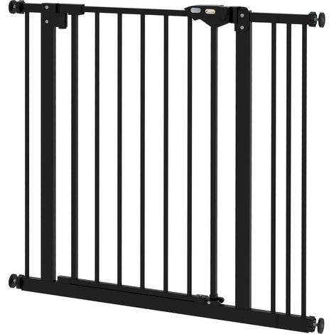 Sicherheitsgitter für Hunde aus Metall und Kunststoff 74-87 cm schwarz MODENUIT (1/4)