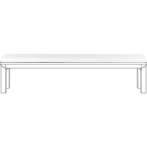 Cojín para banco de jardín con lazos funda extraíble exterior blanco crema Tuscania (1/5)