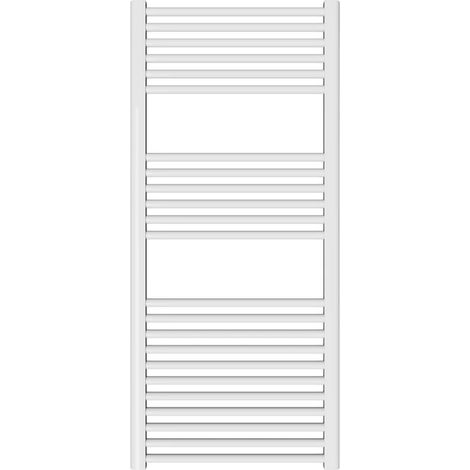 Termoarredo scaldasalviette 600x1200mm interasse 550mm colore bianco opera ercos asopef901006001200