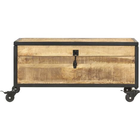 Maison Exclusive - Couchtisch 70x50x33 cm Massivholz Mango