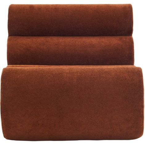 Chauffeuse compressée en tissu chenille rouille - Billie (1/5)