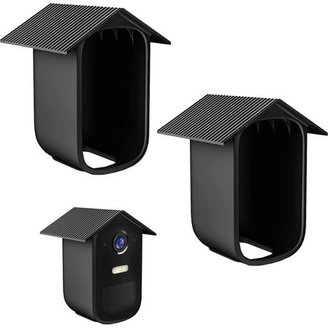 Housse de protection en silicone pour caméra de sécurité eufy eufyCam 2C et 2C Pro, étanche et résistante aux UV, pour usage extérieur, caméra sans fil, pack de 1, couleur noire (1/5)