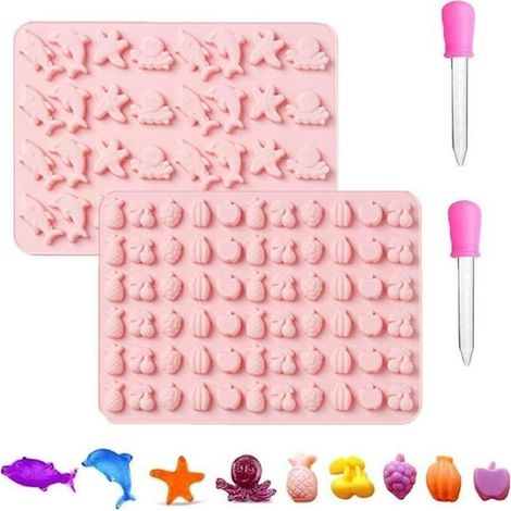 Set of 2 molded to bonbons gelifies, molded to bonbons gelifies, molded to bonbons to chocolat, molded to bonbons in silicone, molded to (1/5)