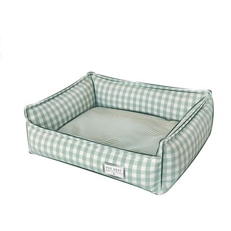 Lit pour chien lavable avec housse amovible, respirant et confortable, rectangle pour chiots, chats de petite et moyenne taille, vert clair 50 x 40 cm (pour animaux de moins de 8 kg) (1/5)