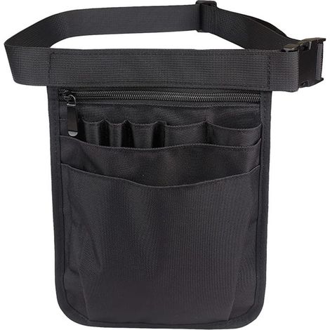 Borsa portautensili multifunzionale/custodia portautensili/borsa portaoggetti/nera con cintura (1/4)