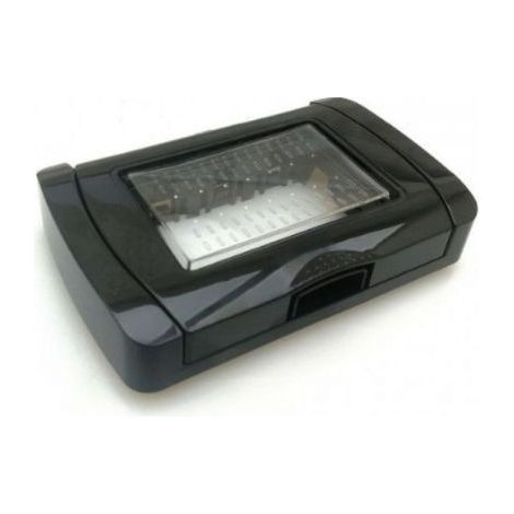 MAPAM idrobox nero IP55 GEM 3P compatibile Vimar plana - GEM-P6003ID-NE