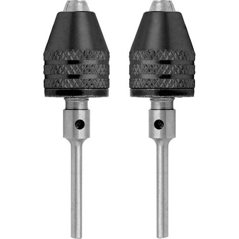 3-mm-Mini-Bohrfutteradapter – 2 Stück, Schnellwechselsystem, Dremel-kompatibel, Bohrkapazität 0,3–3,6 mm