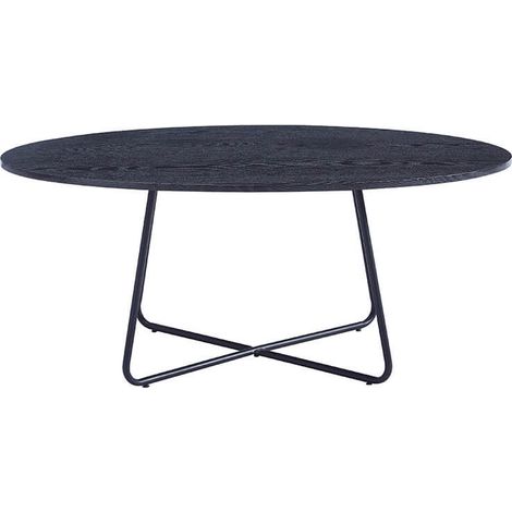 HOME DELUXE - Tavolino ovale NOVARIS - 110 x 66 cm  Colore: rovere scuro