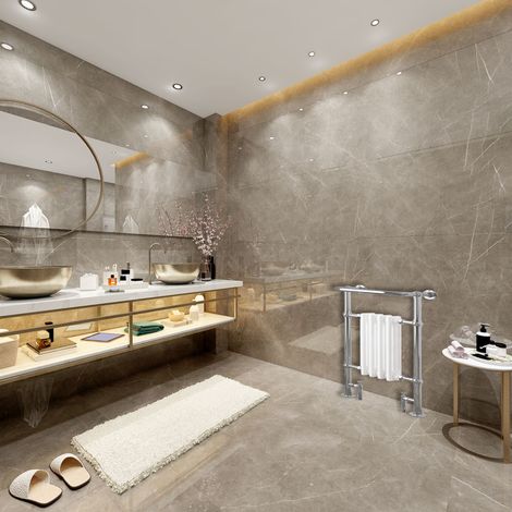 952x479(HxW)Chrome Traditional Victorian Style Heating Tower Balustrade Bathroom With Radiator Towel Heating Rack (1/4)