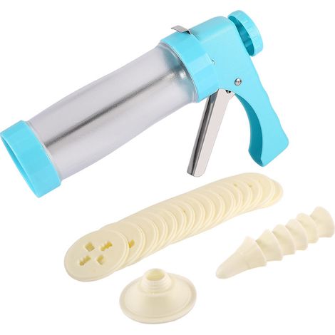 Presse à biscuits en acier inoxydable, outil de pâtisserie créatif et facile à utiliser, avec 16 plaques et 6 embouts pour la cuisine (1/5)
