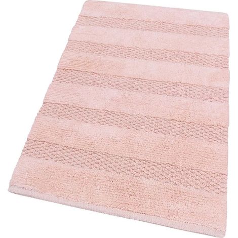 Tappeto Bagno Camera Morbido Puro Cotone Scendiletto Doccia Assorbente Antiscivolo Rosa - 50x80 Cm