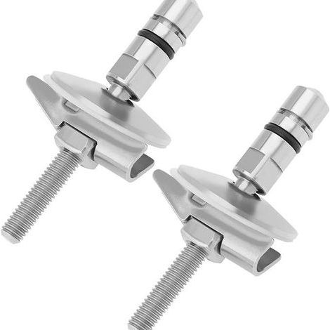 pair of stainless steel toilet seat hinge brackets, toilet accessories, high quality. (1/5)