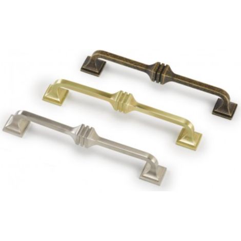 Tirador Swing 6240 - Niquel cepillado. 184x24x34mm. Entrepuntos 160mm.