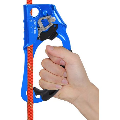 Pince de préhension pour bloqueur/descendeur droitier pour corde de 8 à 13 mm en alpinisme (1/5)