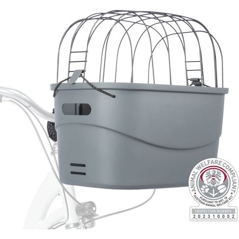 Trixie Front-Fahrradkorb grau 42 × 39 × 30 cm (1/5)