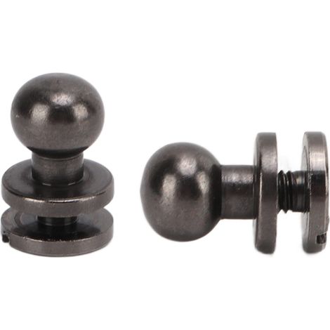 20 jeux de rivets en laiton et de vis à tête ronde antirouille pour les travaux manuels, adaptés aux sacs à main/chaussures, 8x7mm. (1/5)