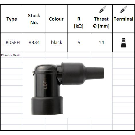 NGK Kerzenrohr LB05EH (Code 8334) YBX (1/2)