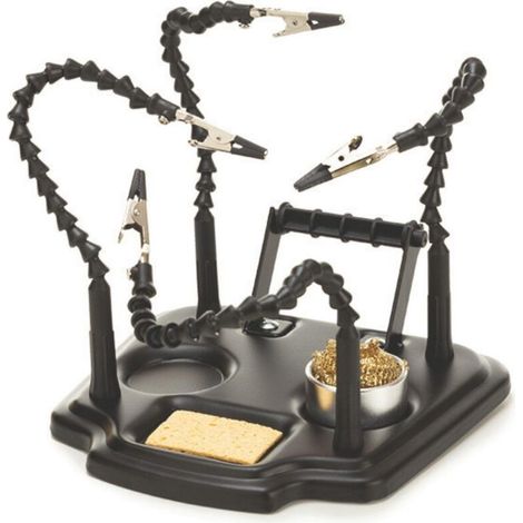 Outil de troisième main pratique avec 4 bras, porte-étain et diverses applications, soudure PCB, gravure sur bois, peinture sur verre (1/5)