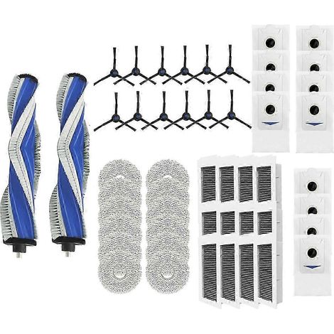Lot de 50 pièces pour robot aspirateur Ecovacs X5 Pro / X5 Omni - Accessoires et pièces de rechange pour le côté principal (édition BE711) (1/4)