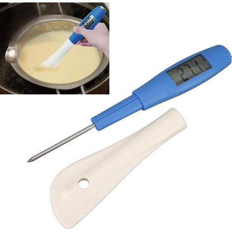 Thermomètre spatule silicone intégré avec batterie 160mAh et plage de mesure précise de -50 à 300°C, pour chocolat, confiture et cuisson. (1/5)
