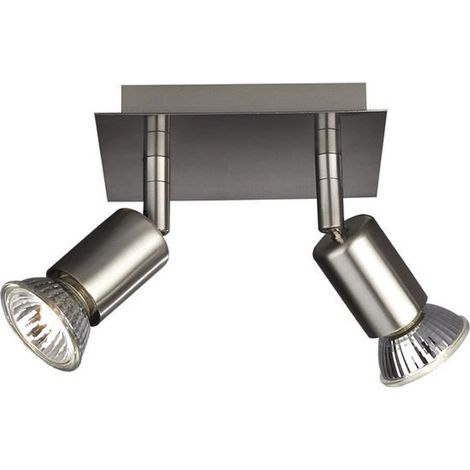 Applique Spot PHILIPS, CARREA, finition chromée mate, 2 douilles (1/3)