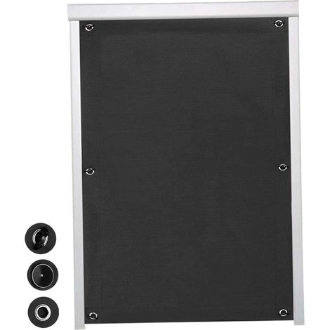 Cortinas opacas con ventosas, protección UV, aptas para dormitorios y claraboyas. Dimensiones:60cm120cm, estilo veraniego (negro, 1 pieza). (1/5)